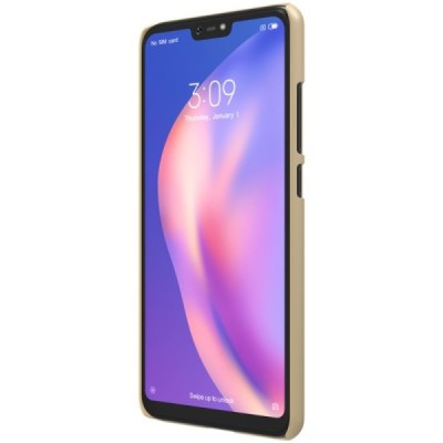 Xiaomi Mi 8 Lite Nillkin Frosted Shield auksinis plastikinis dėklas / Priedai.lt