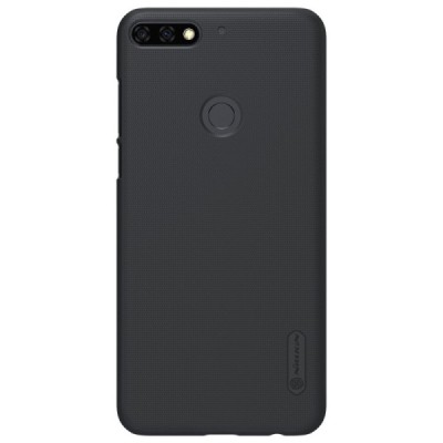 Huawei Honor 7C Nillkin Frosted Shield juodas plastikinis dėklas / Priedai.lt