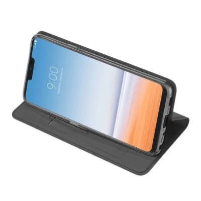 „Dux Ducis“ Skin serijos LG G7 ThinQ juodas odinis atverčiamas dėklas / Priedai.lt