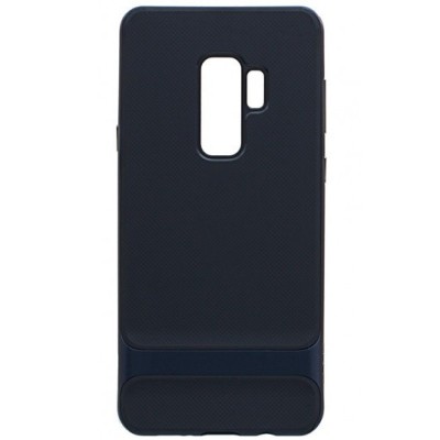„Rock“ Royce sustiprintos apsaugos Samsung Galaxy S9+ (G965) juodas mėlynos spalvos apvadais kieto silikono (TPU) ir plastiko dė