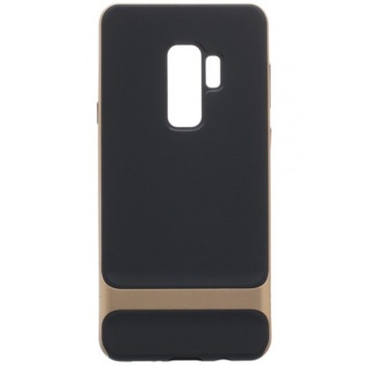 „Rock“ Royce sustiprintos apsaugos Samsung Galaxy S9+ (G965) juodas aukso spalvos apvadais kieto silikono (TPU) ir plastiko dėkl