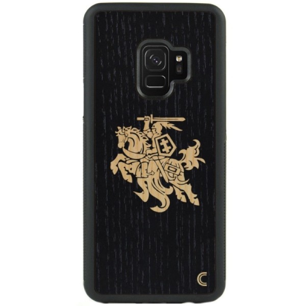„Crafted Cover“ looduslik puit kaaned - must Vytis (Galaxy S9+)