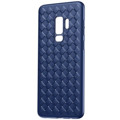 „Baseus“ Weaving Samsung Galaxy S9+ (G965) mėlynas kieto silikono dėklas / Priedai.lt