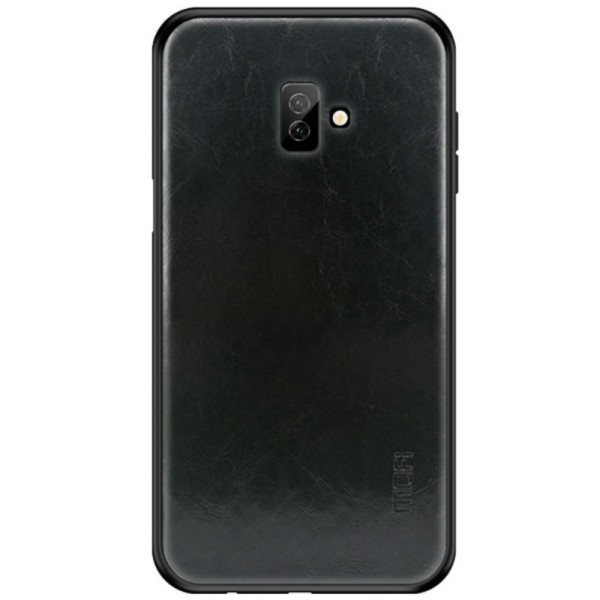 „Mofi“ Pu Leather kaaned - must (Galaxy J6+ 2018)