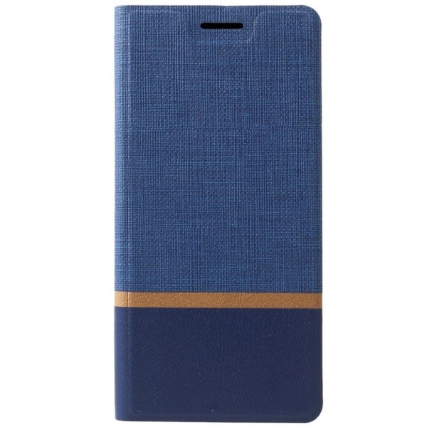 „Cross“ Texture Leather tahke kaaned - sinine (Galaxy A9 2018)