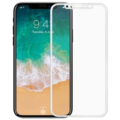 Apple iPhone X (iPhone Xs, 11 Pro) „Mocolo“ 9H Tempered Glass sustiprintos apsaugos baltas pilnai dengiantis apsauginis ekrano s