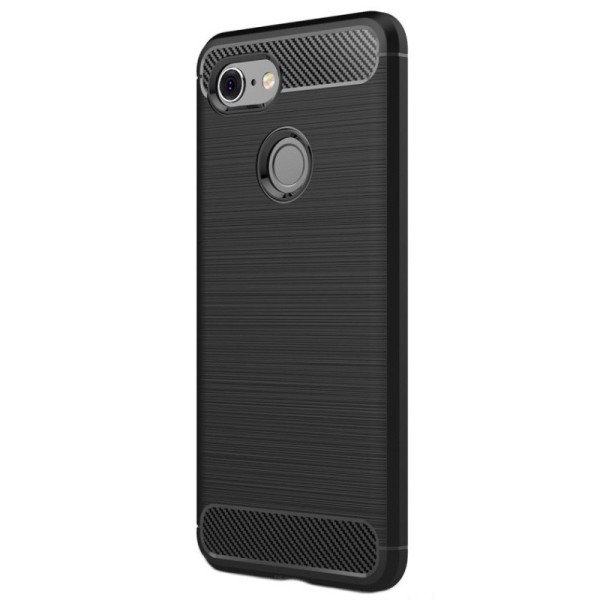 „Carbon“ Kõva silikoon (TPU) kaaned - must (Pixel 3)