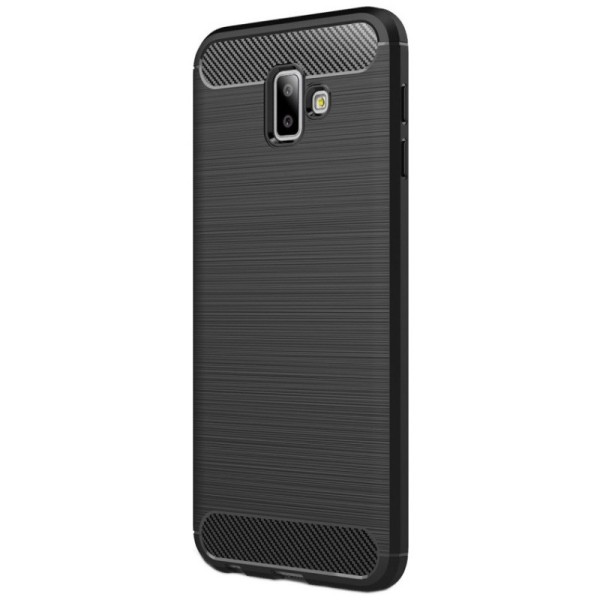 „Carbon“ Kõva silikoon (TPU) kaaned - must (Galaxy J6+ 2018)