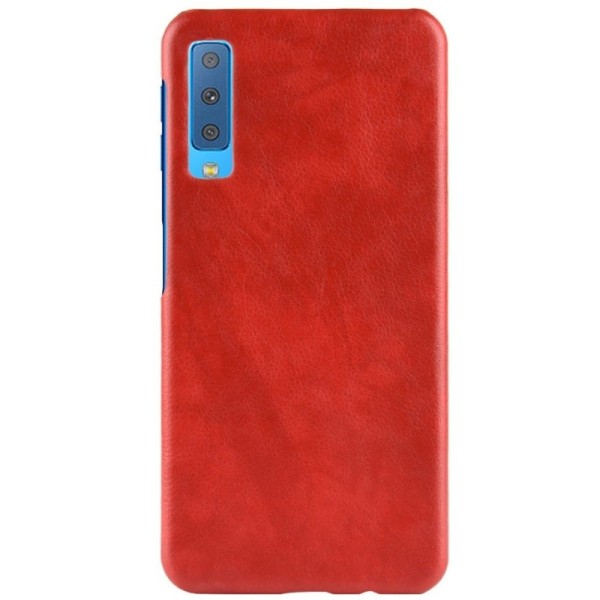 „Litchi“ Skin Leather kaaned - punane (Galaxy A7 2018)