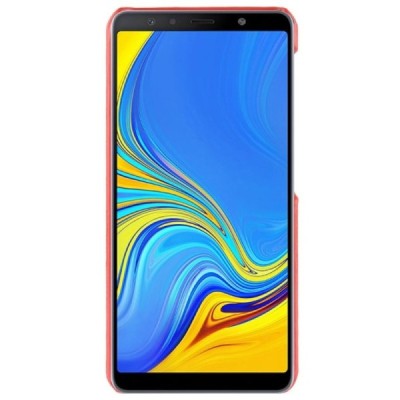 „Litchi“ Skin Leather Samsung Galaxy A7 2018 (A750) raudonas plastikinis dėklas - nugarėlė / Priedai.lt