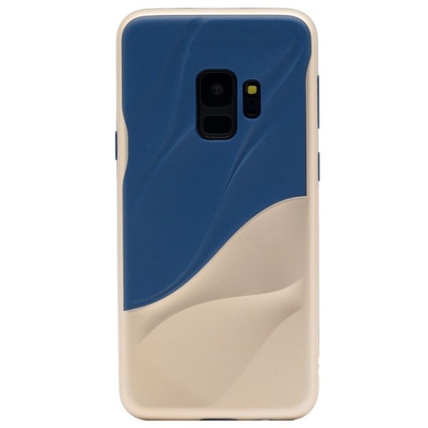 „3D“ Wave Pattern kaaned - sinine / kuldne (Galaxy S9)