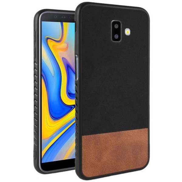 „Bi-Color“ Splicing kaaned - pruun / must (Galaxy J6+ 2018)