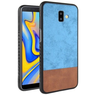 „Bi-Color“ Splicing Samsung Galaxy J6+ 2018 (J610F) rudas, mėlynas odinis dėklas / Priedai.lt