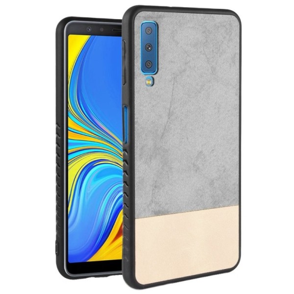 „Bi-Color“ Splicing kaaned - Beež värv / hall (Galaxy A7 2018)