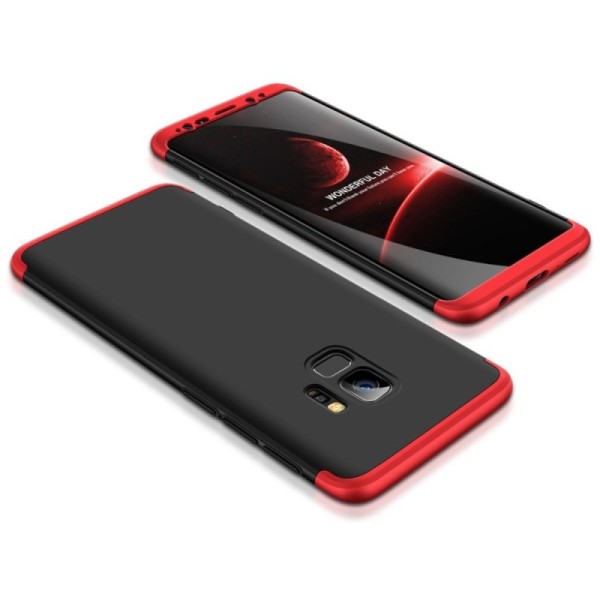 Thin Fit 360“ plastikust kaaned - must / punane (Galaxy S9)