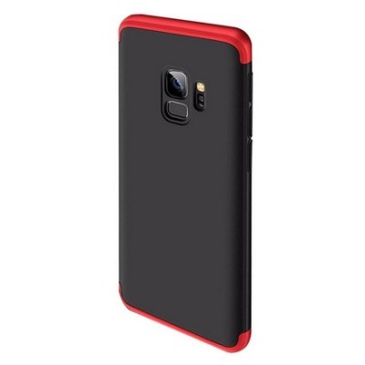 „Thin Fit 360“ plastikinis Samsung Galaxy S9 (G960F) juodas dėklas - nugarėlė raudonos spalvos apvadais / Priedai.lt
