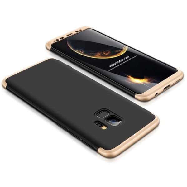 Thin Fit 360“ plastikust kaaned - must / kuldne (Galaxy S9)