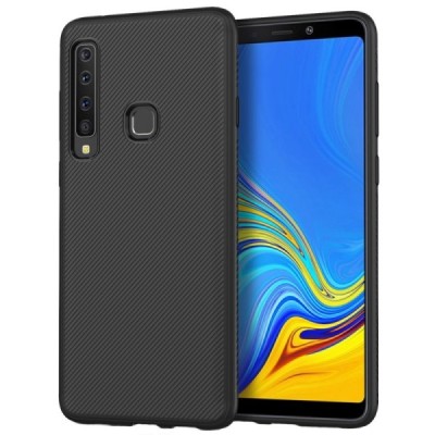 Samsung Galaxy A9 2018 (A9 Star Pro) „Twill“ kieto silikono TPU juodas dėklas - nugarėlė / Priedai.lt