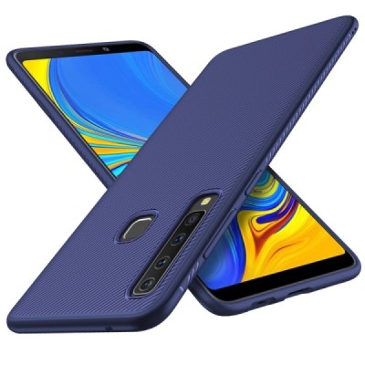 Samsung Galaxy A9 2018 (A9 Star Pro) „Twill“ kieto silikono TPU mėlynas dėklas - nugarėlė / Priedai.lt
