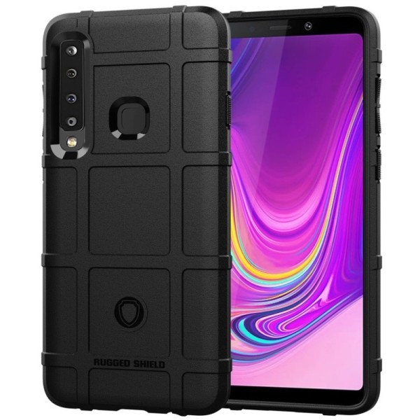 „Square“ Grid Kõva silikoon (TPU) kaaned - must (Galaxy A9 2018)