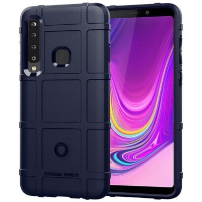 Samsung Galaxy A9 2018 (A9 Star Pro) „Square“ Grid kieto silikono TPU mėlynas dėklas - nugarėlė / Priedai.lt