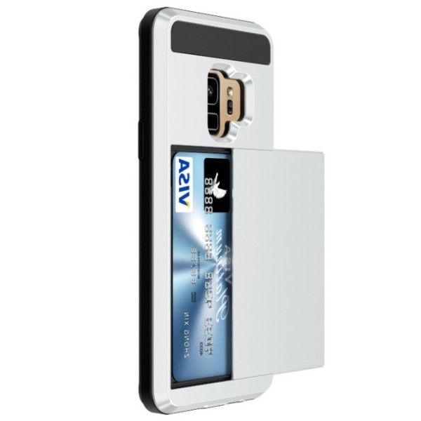 „Sliding“ Card Holder kaaned - hõbedane (Galaxy S9)