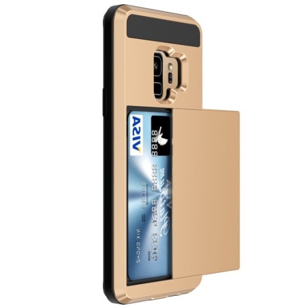 „Sliding“ Card Holder kaaned - kuldne (Galaxy S9)