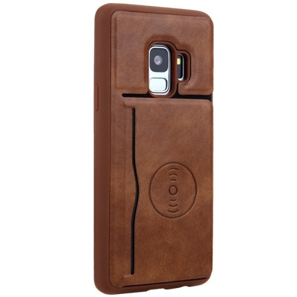 „Kickstand“ Card Holder kaaned - pruun (Galaxy S9)