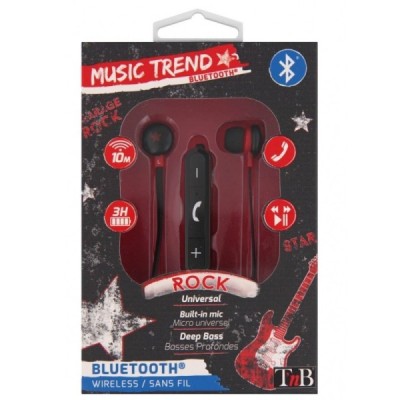 „T'nB“ Rock Bluetooth bevielės juodos įkišamos į ausis ausinės (laisvų rankų įranga) / Priedai.LT