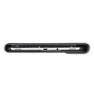 Samsung Galaxy Tab A 10.5 2018 (T590, T595) atverčiamas juodas odinis dėklas su bluetooth belaide klaviatūra / Priedai.lt