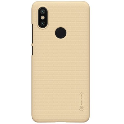Xiaomi Mi 6X (Xiaomi Mi A2) Nillkin Frosted Shield auksinis plastikinis dėklas / Priedai.lt