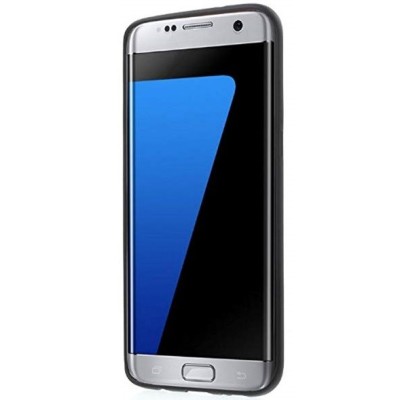Samsung Galaxy S7 edge G935 kieto silikono TPU matinis juodas dėklas - nugarėlė / Priedai.lt