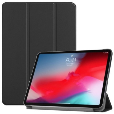 Apple iPad Pro 11 (2018, 1-os kartos) atverčiamas juodas odinis dėklas - knygutė | Priedai.lt