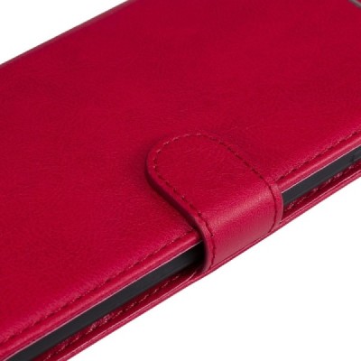 Xiaomi Redmi Note 6 Pro atverčiamas raudonas odinis dėklas, knygutė - piniginė | Priedai.lt