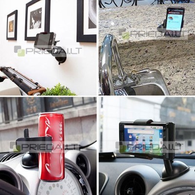 Juodas automobilinis telefono laikiklis / Priedai.lt