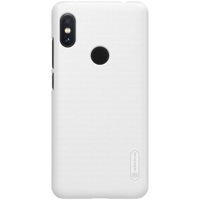 Xiaomi Redmi Note 6 Pro Nillkin Frosted Shield baltas plastikinis dėklas / Priedai.lt
