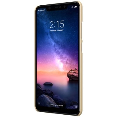 Xiaomi Redmi Note 6 Pro Nillkin Frosted Shield auksinis plastikinis dėklas / Priedai.lt
