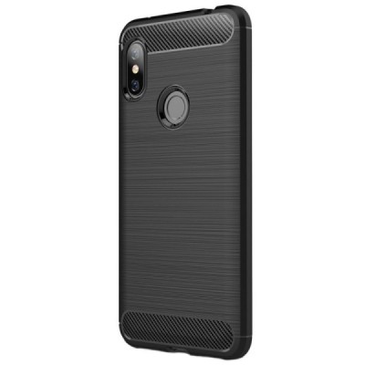 Xiaomi Redmi Note 6 Pro „Carbon“ kieto silikono TPU juodas dėklas - nugarėlė / Priedai.lt