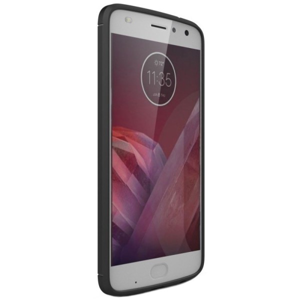 „Carbon“ Kõva silikoon (TPU) kaaned - must (Moto Z2 Play)