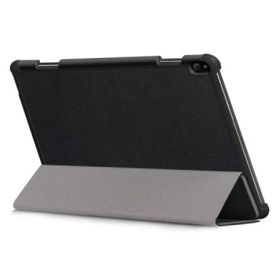 Lenovo Tab P10 (TB-X705F) atverčiamas juodas odinis dėklas (sulankstomas) / Priedai.lt