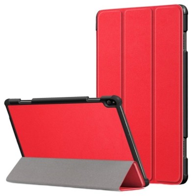 Lenovo Tab P10 (TB-X705F) atverčiamas raudonas odinis dėklas (sulankstomas) / Priedai.lt