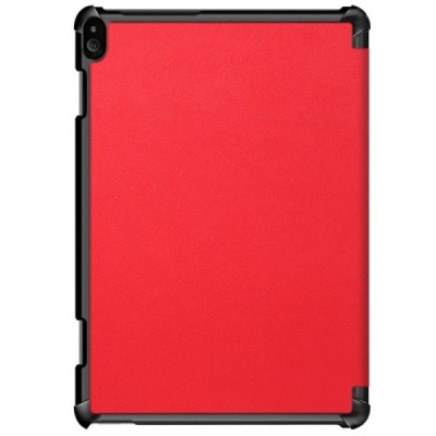 Lenovo Tab P10 (TB-X705F) atverčiamas raudonas odinis dėklas (sulankstomas) / Priedai.lt