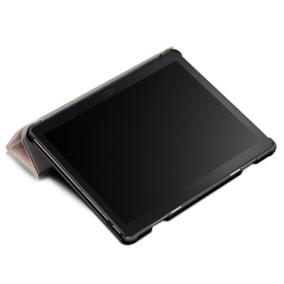 Lenovo Tab P10 (TB-X705F) atverčiamas auksinis odinis dėklas (sulankstomas) / Priedai.lt