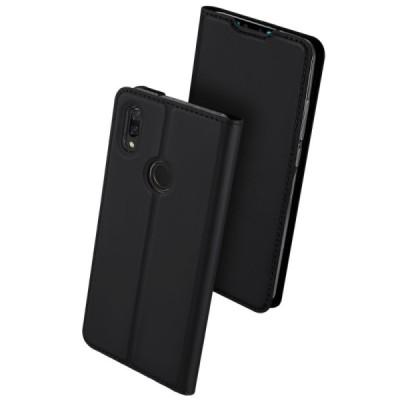 „Dux Ducis“ Skin serijos Huawei P smart 2019 (Honor 10 Lite) juodas odinis atverčiamas dėklas / Priedai.lt