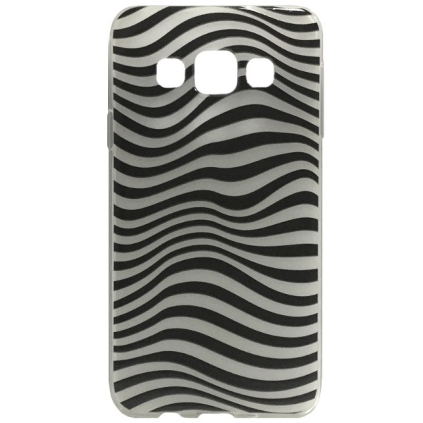 „Zebra“ Kõva silikoon (TPU) kaaned - must (Galaxy A3 2015)