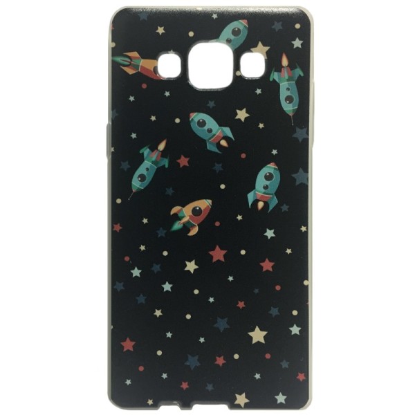 „Rockets“ Kõva silikoon (TPU) kaaned - must (Galaxy A5 2015)