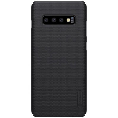 Samsung Galaxy S10 (G973) Nillkin Frosted Shield juodas plastikinis dėklas / Priedai.lt
