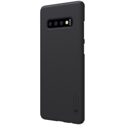 Samsung Galaxy S10 (G973) Nillkin Frosted Shield juodas plastikinis dėklas / Priedai.lt