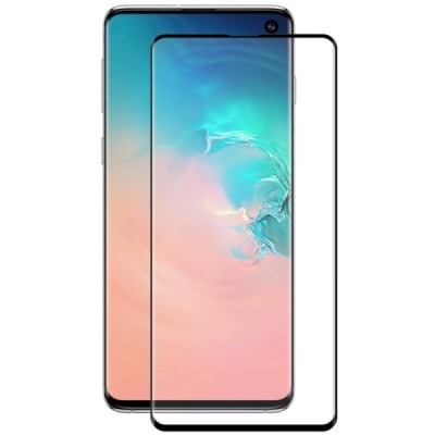Samsung Galaxy S10 (G973) „Mocolo“ 9H Tempered Glass sustiprintos apsaugos juodas pilnai dengiantis apsauginis ekrano stiklas 0,