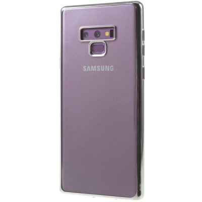 Samsung Galaxy Note 9 (N960F) Silikoninis skaidrus dėklas, sidabrinis / Priedai.lt